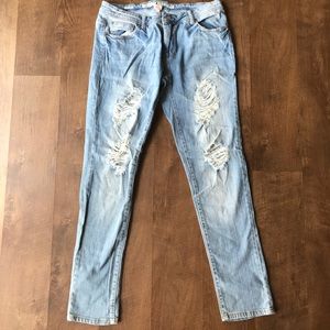 Mossimo distressed skinny jeans size 11